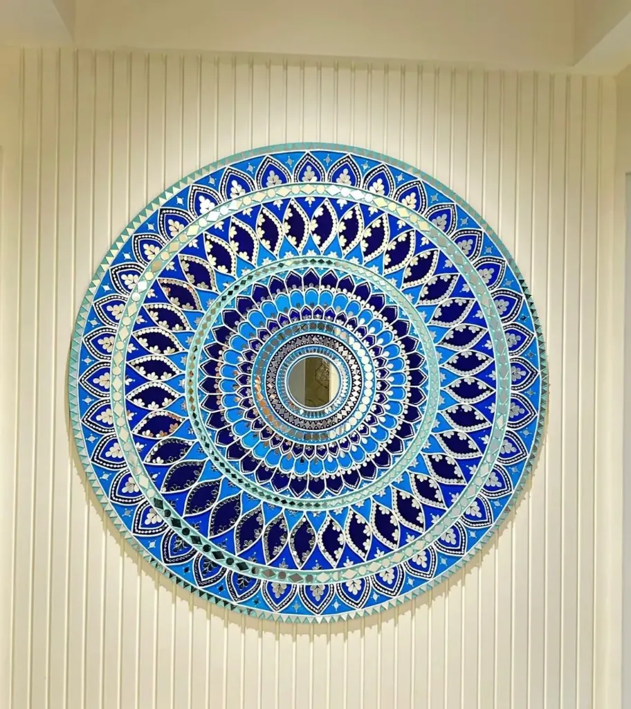 Blue Serenity Mandala Lippan Art